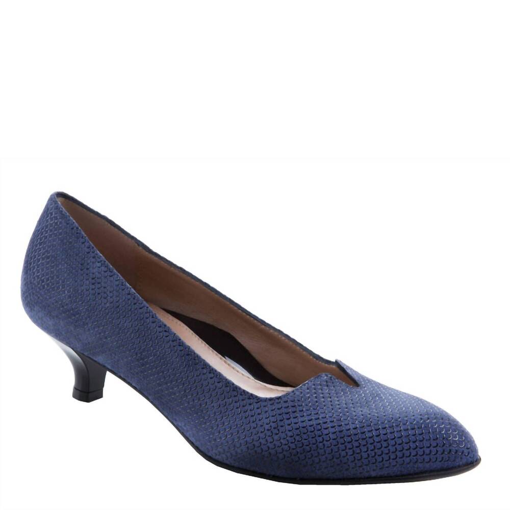 NEW BEAUTIFEEL women's mystique pumps in blue 3d scale suede